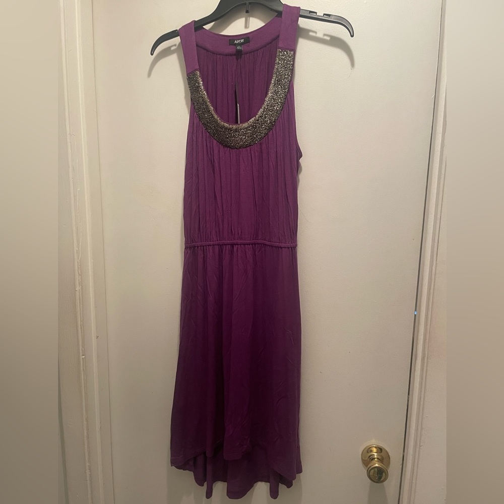 Brand new! Medium, purple, high low dress